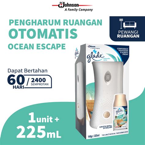 Glade Matic Device Refill Ocean Escape 146gr 225mL Dengan