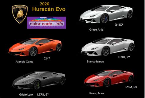 Lamborghini Huracan Color Names