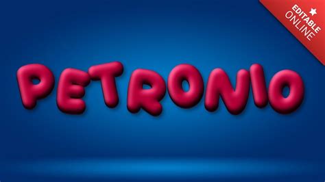 Petronio Red Balloon Text Effect Generator