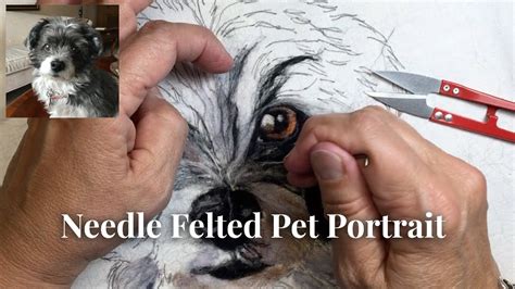 Needle Felted Pet Portrait Full Process Of Making A Detailed Drawing