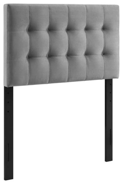 Lily Biscuit Tufted Twin Performance Velvet Headboard Contemporary