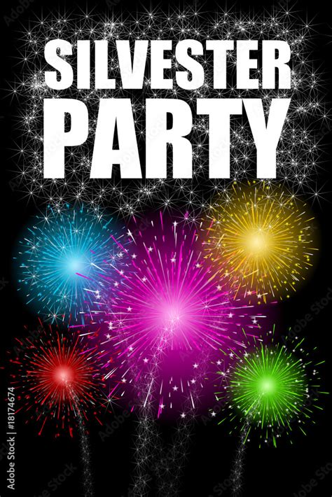 Plakat Silvester Party I Stock Vektorgrafik Adobe Stock