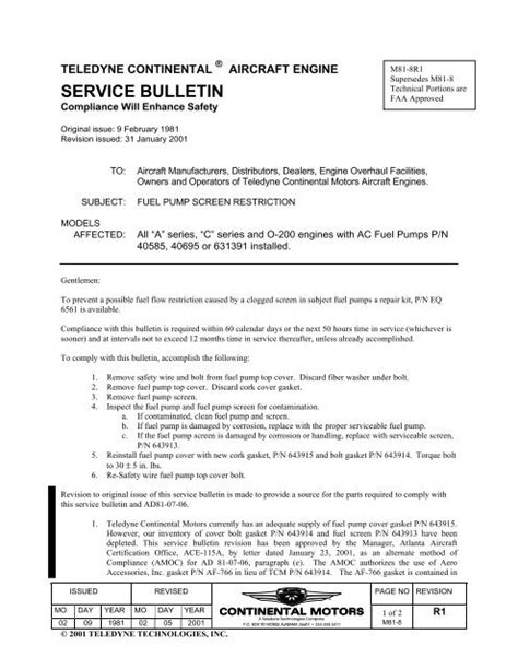 Service Bulletin