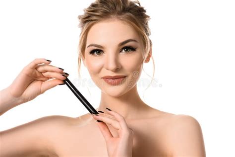 Smiling Naked Beautiful Blonde Woman With Stock Photo Image Of Beauty