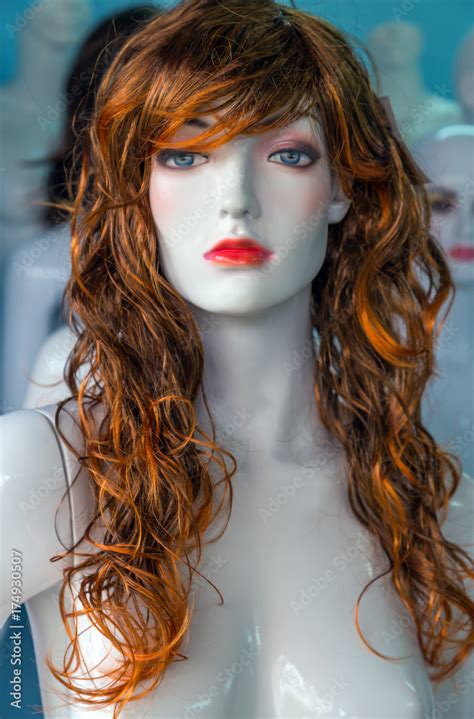 Naked Woman Long Hairs Red Copper Colors Mannequin Stock Photo Adobe Stock
