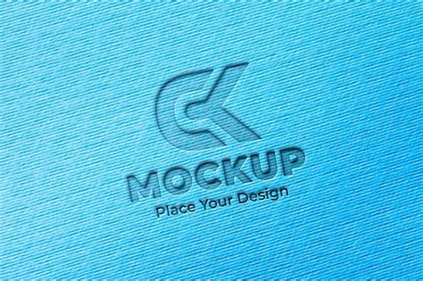 Premium Psd Logo Mock Up Design With Paper Texture