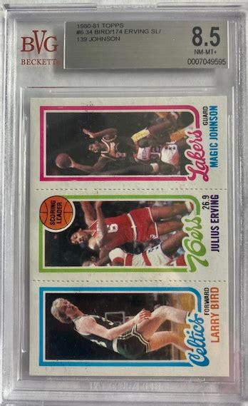 Topps Larry Bird Julius Erving Magic Johnson Rc Bvg Myslabs