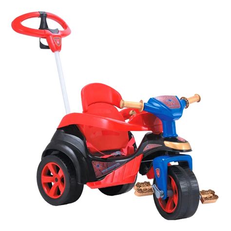 Triciclo Baby Trike Evolution Spider Empurrador Biemme No Shoptime