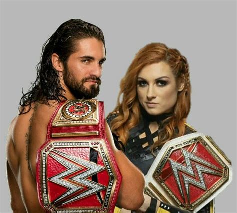 Womens Champion Becky Lynch And Universal Champion Seth Rollins Becky