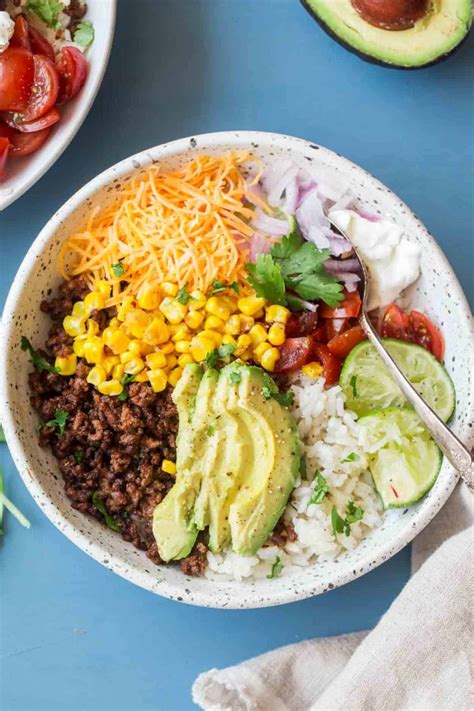 Simple Taco Bowl Recipe Valentinas Corner