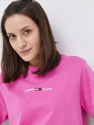 Tommy Jeans dámské růžové triko Mode cz