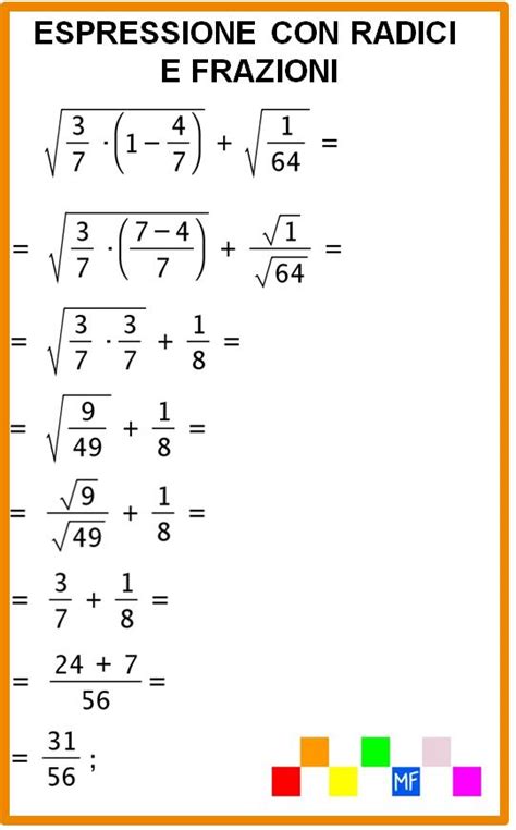 Espressione Con Radici E Frazioni Matematica Facile