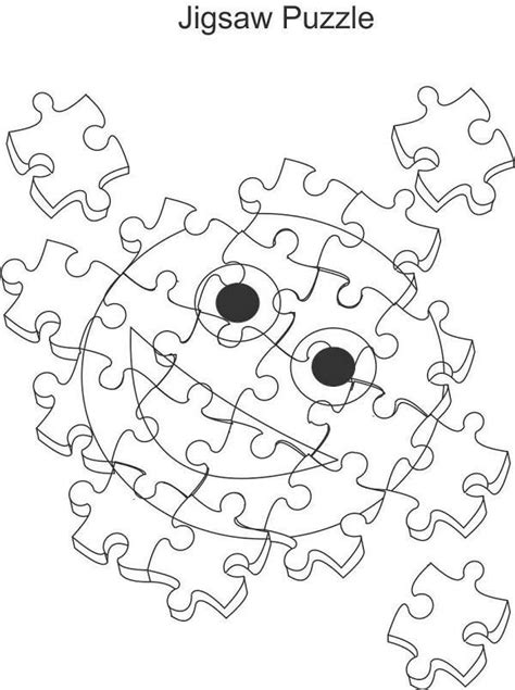 Smiley Face Jigsaw Puzzles Coloring Page Coloring Sky Coloring