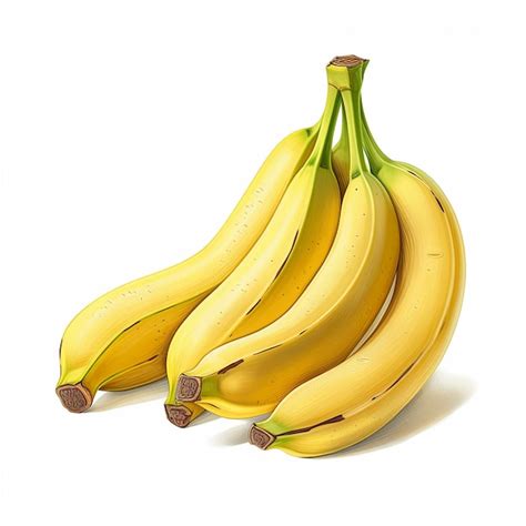 Premium Photo Isolated Bananas White Background Illustration