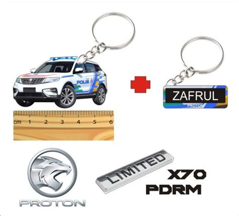 Proton X70 Pdrm Polis Police Keychain 2d Lazada