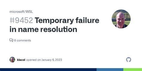 Temporary Failure In Name Resolution Issue Microsoft Wsl Github