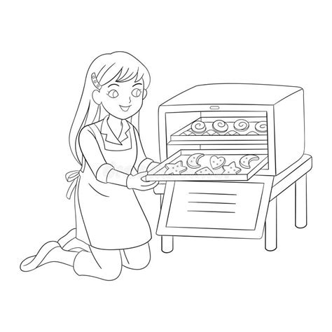 Woman Baking Cookies Stock Illustrations 510 Woman Baking Cookies