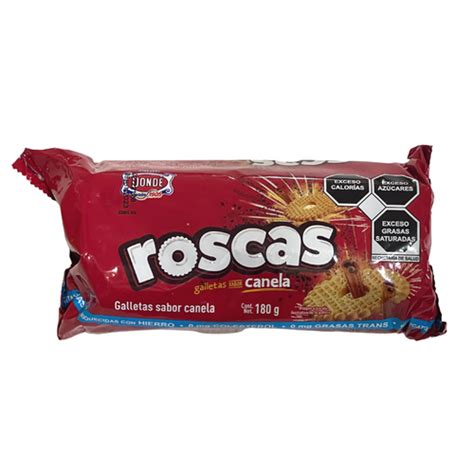 GALLETAS SABOR CANELA ROSCAS DONDE 180gr DAC Cancún