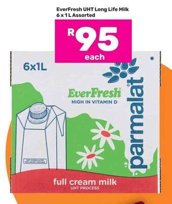 Everfresh UHT Long Lite Milk 6x1lt Offer At Devland Cash And Carry