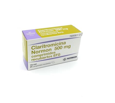 Claritromicina Normon Mg Comprimidos Recubiertos Efg