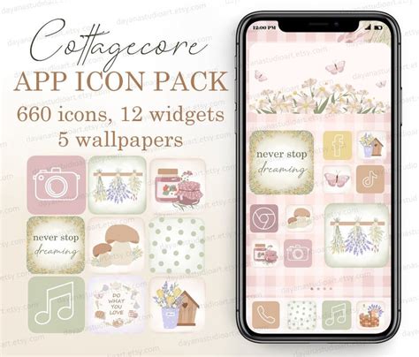 Cottagecore Aesthetic App Icons Ios Icons Iphone Icons Etsy