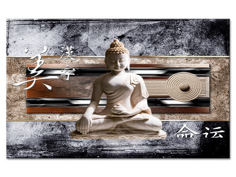 Tableau Toile Zen Statue De Bouddha Asiatique Boutique Declina