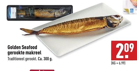 Golden Seafood Gerookte Makreel G Aanbieding Bij Aldi