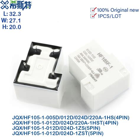 1Pcs HF JQX 105F 1 005D 012D 024D 1HS 1HST 1ZS 1ZST 30A 20A 4 5PIN