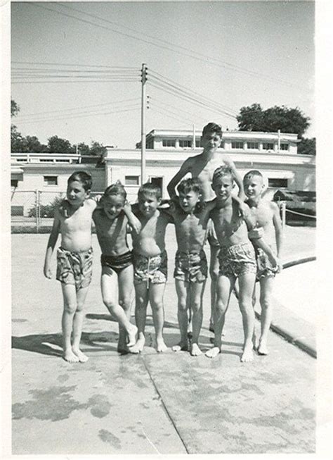 Boys By The Swimming Pool Vintage Photographs