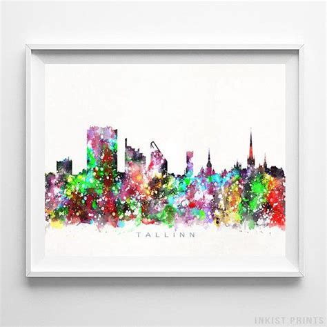 Tallinn Skyline Print Estonia Poster Tallinn Wall Art - Etsy | Etsy ...