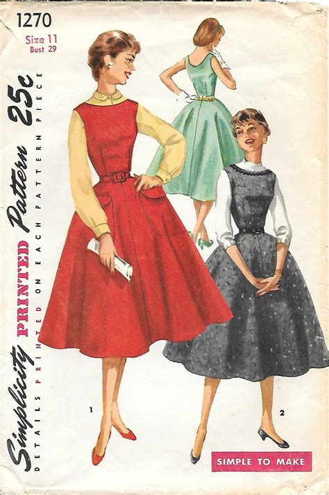 Kits And How To 1949 Simplicity 2772 Women U2019s 2 Piece Dress Sewing Pattern Size 16 Bust 34