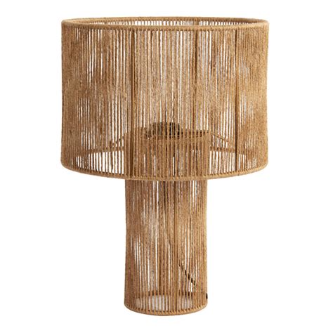 Lampe De Table Rustique Beige En Corde Light Living Lavatera