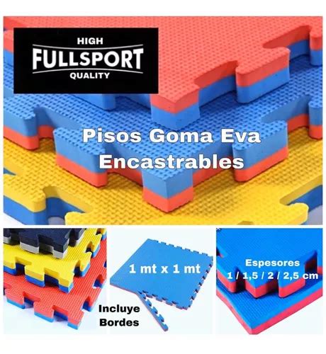 Comprar Kit 4 Pisos Goma Eva Encastrables 1x1 Mts 10 Mm Plaza Blanda