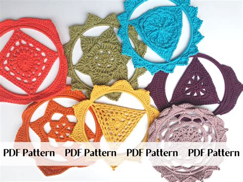 Crochet Your Chakra Mandala Pattern Digital PDF Crochet Pattern Seven