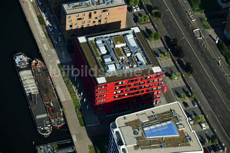 Luftaufnahme Berlin Coca Cola Haus An Der Stralauer Allee Am Ufer