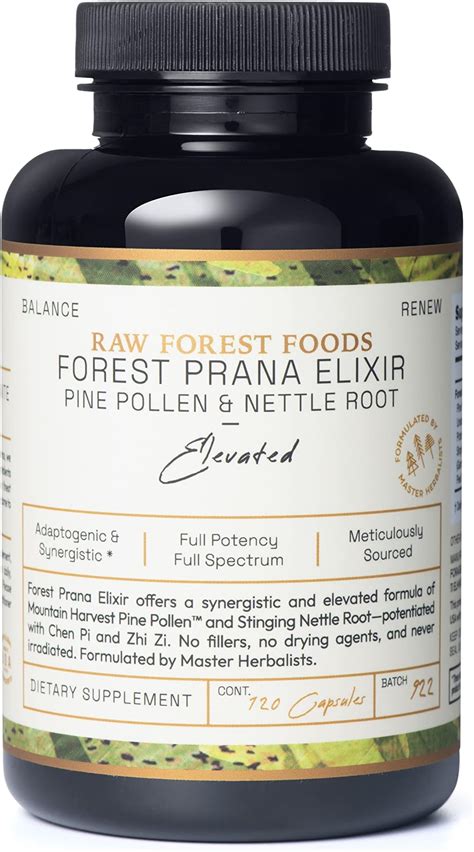 Elevated Pine Pollen And Nettle Root Extract Capsules — Synergistic And Adaptogenic