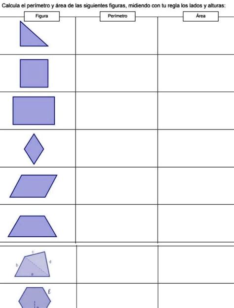 SOLVED por favor ayúdenme Calcula el perímetro y área de las