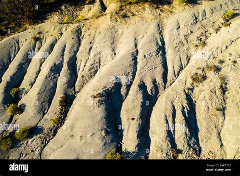 Aerial view of badlands Stock Photo - Alamy