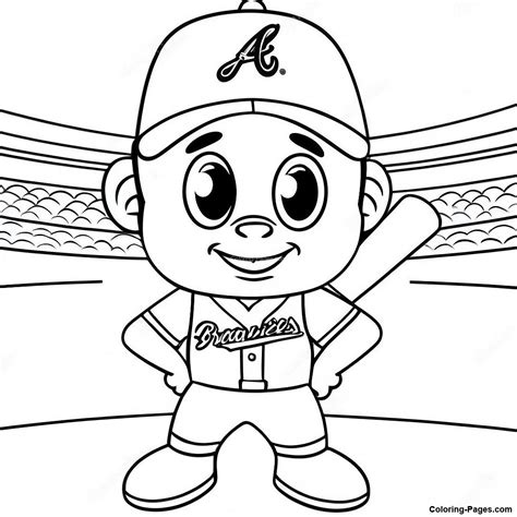 Cute Atlanta Braves Mascot Coloring Page Coloring