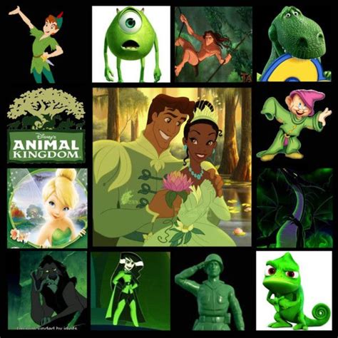 Green Disney Characters