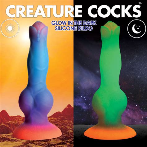 Creature Cocks Space Cock Glow In The Dark Silicone Alien Dildo