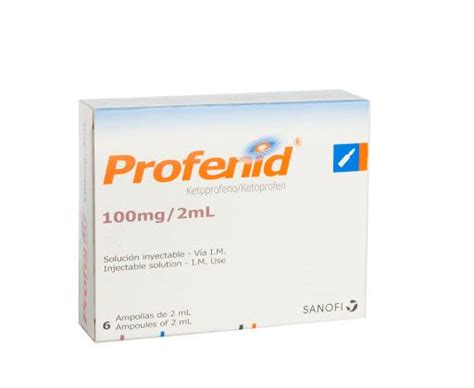 Profenid Ketoprofeno 100 Mg Sanofi Caja X 6 Ampolletas