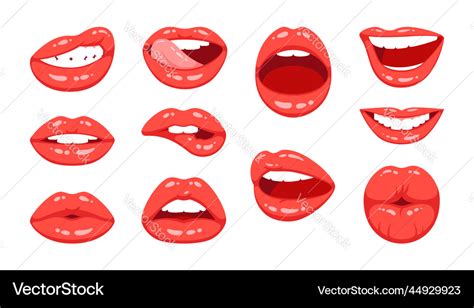 Red Female Lips Royalty Free Vector Image Vectorstock