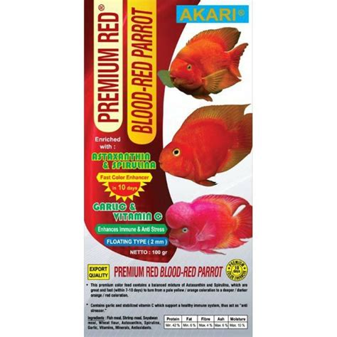 Jual Akari Premium Red Blood Parrot Gr Pelet Mm Shopee Indonesia