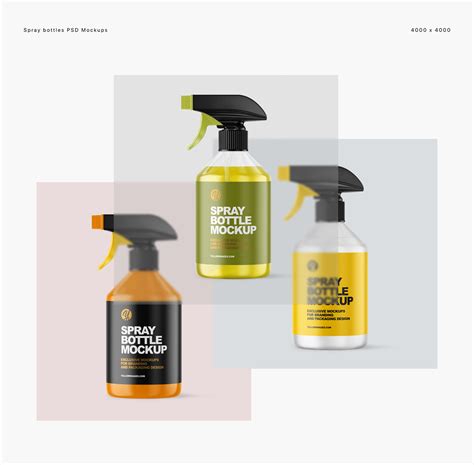 Spray Bottle Mockup Behance