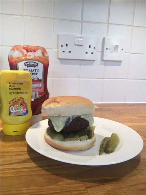 Wagyu Burger Pickles And Melt Cheese Toasted Bun Lots Of Sauce