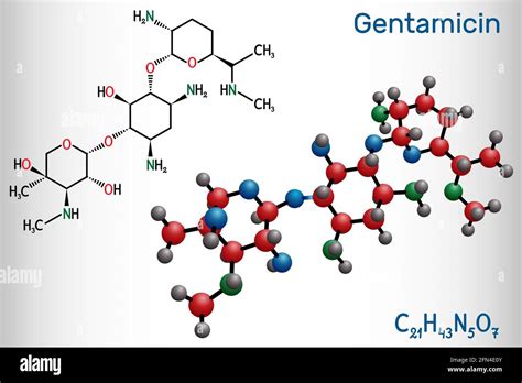 Gentamicin Molecule It Is Broad Spectrum Aminoglycoside Antibiotic