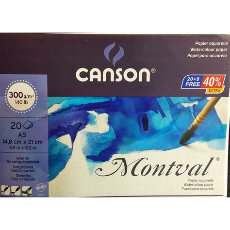 Canson Montval Watercolour Gsm Cold Pressed A Paper Sheets White