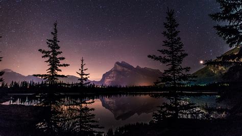 Fondos De Pantalla Paisaje Noche Lago Reflexi N Cielo Plantas