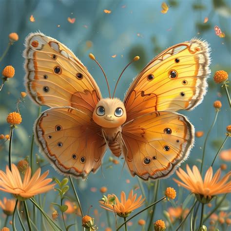 Free Photo 3d Cartoon Animated Butterfly